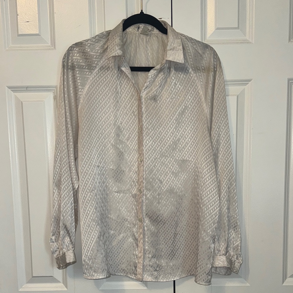 Unisex White Elegant Button-Down Shirt